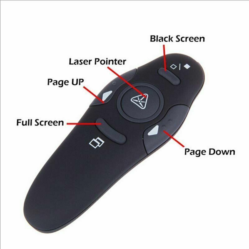 Wireless Presenter 2.5ghz 10m range red lazer pointer plug&play usb Receiver NEW