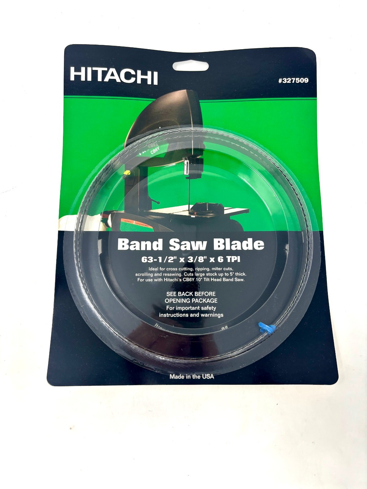 Hitachi Power Tools 327509 Band Saw Blade – 63-1/2" x 3/8" x .014"(Discontinued)