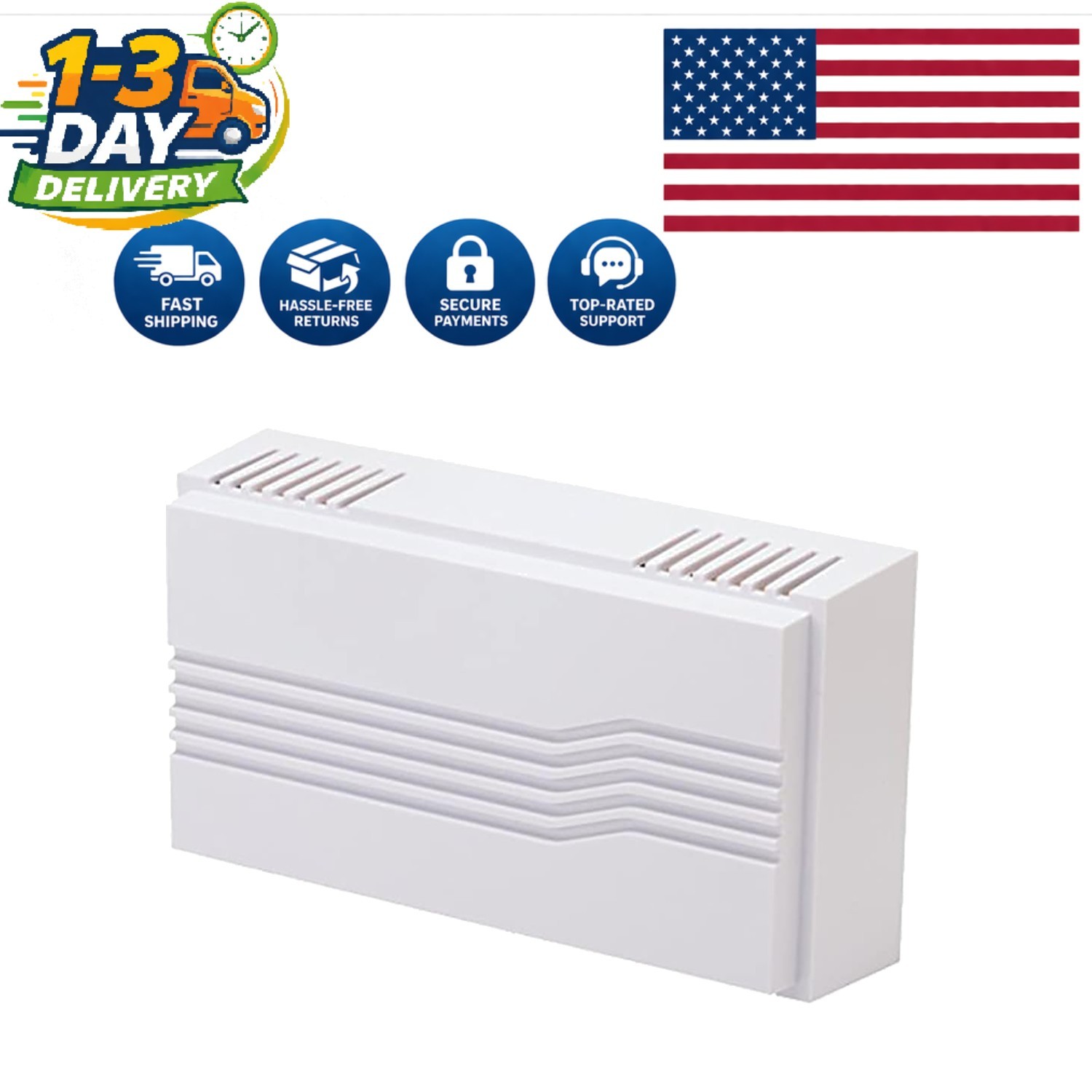 85dB White 2-Note Wired Mechanical Door Chime - Easy Installation Included