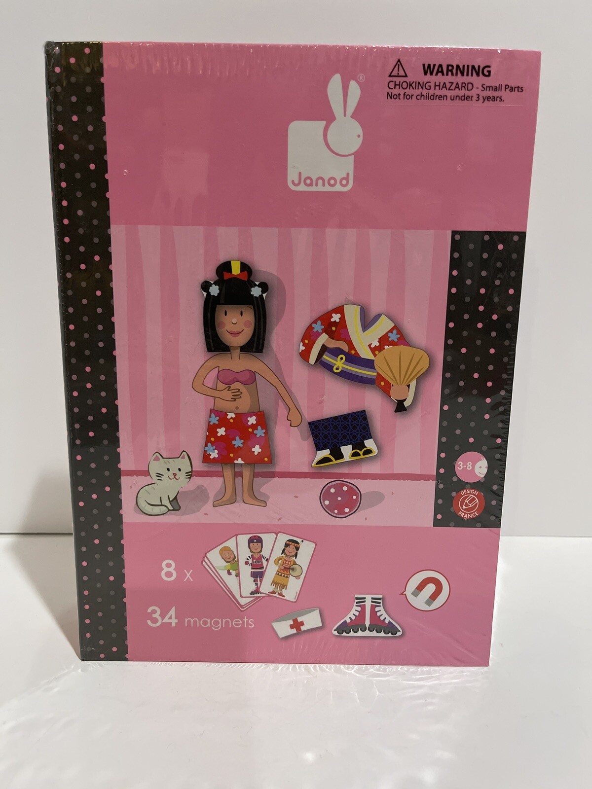 Janod magnetic book dress up 8x 34 magnets Dress Up  Girls Brand New