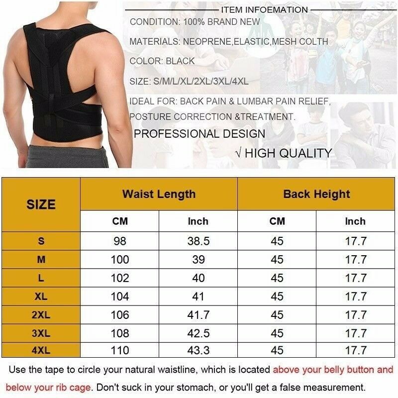 Adjustable and Fully Back Support Improve Back Posture and Lumbar Support
