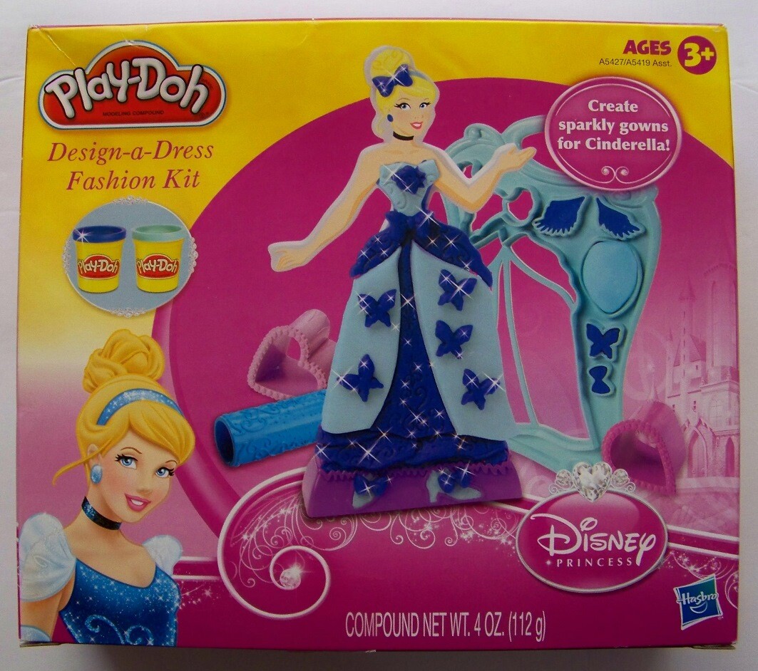 Play Doh Design a Dress Cinderella NEW playdoh disney princess - CONTAINS WHEAT