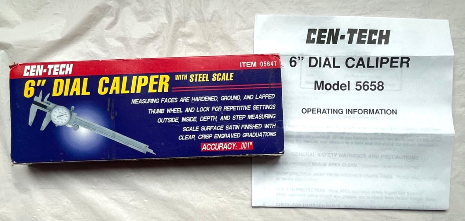 Cen-Tech    6" Dial Caliper With Case Item 05647
