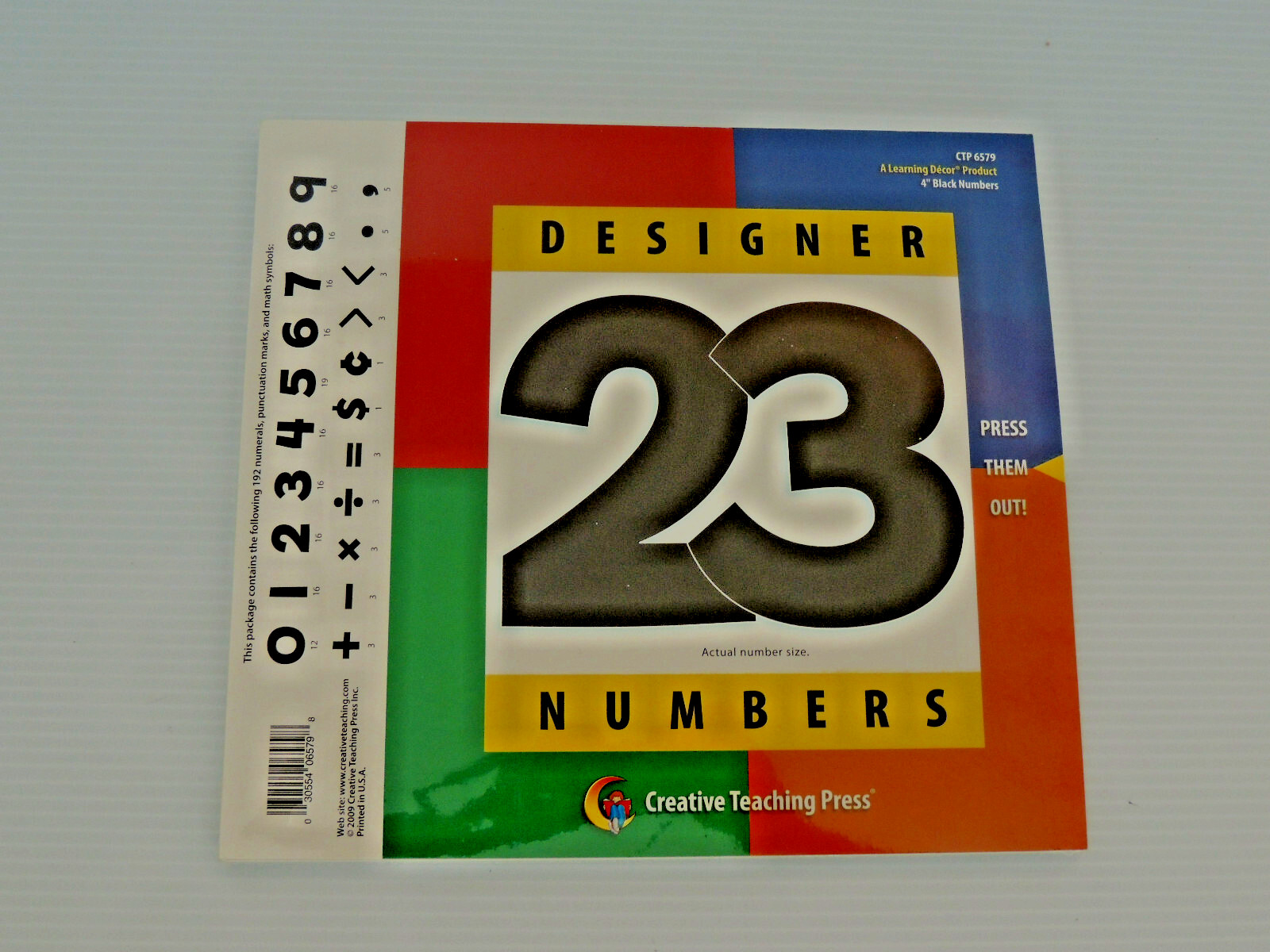 Creative Teaching Press Designer Numbers 23    4"  black  Numbers CTP6570
