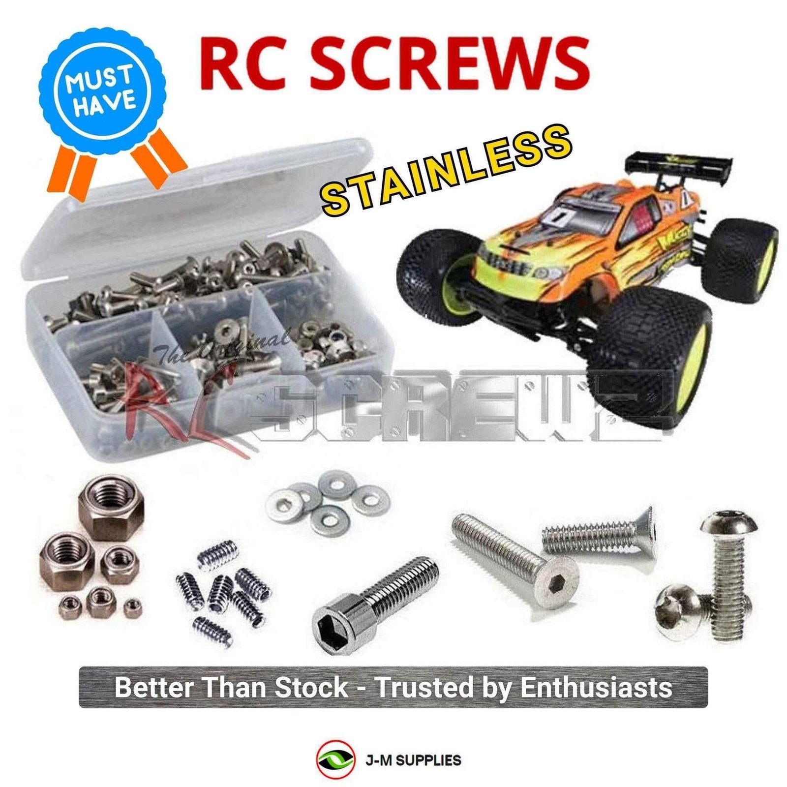 RCScrewZ Stainless Screw Kit los026 for Losi Muggy RTR/Pro 1/8 (LOSB0018) | SET