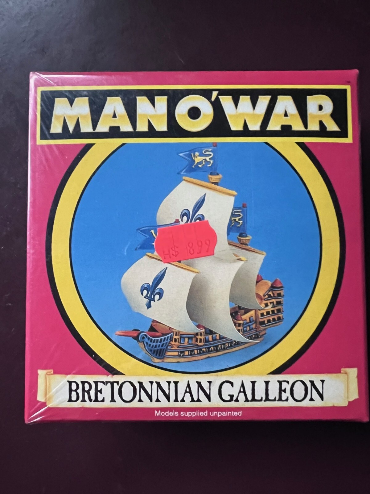 Bretonnian Galleon for Man O War by Games Workshop 1993 new in shrink
