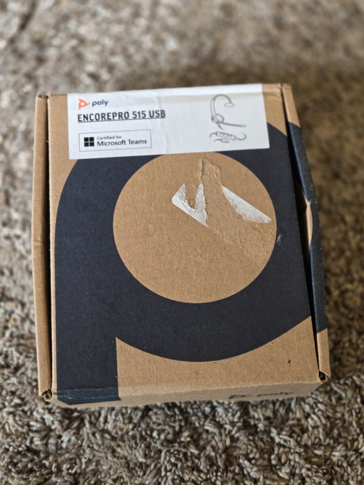 Poly EncorePro 515 Headset - USB-C, Wired, USB-A, on-ear, - 218271-01 Open Box