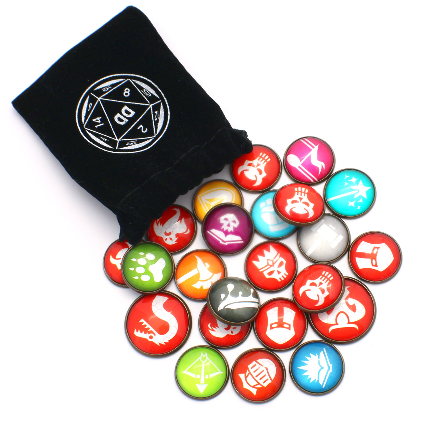 Premium Glass D&D Tokens - NPC and Player Counters for Dungeons and Dragons