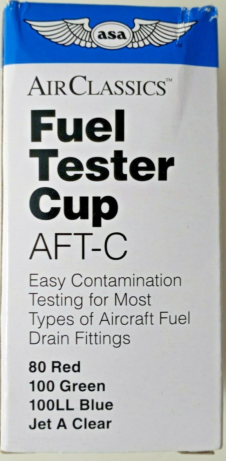 NEW ASA  Aircraft Fuel Testing Cup | ASA-AFT-C Fuel Tester  AC