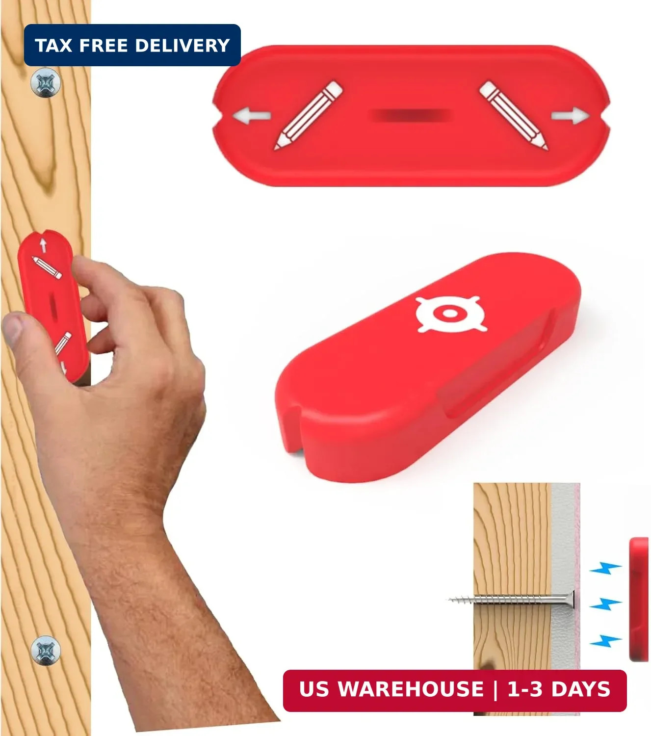 Magnetic Stud Finder [New Packaging], No Battery Screw/Nail in Stud Detector, Wa