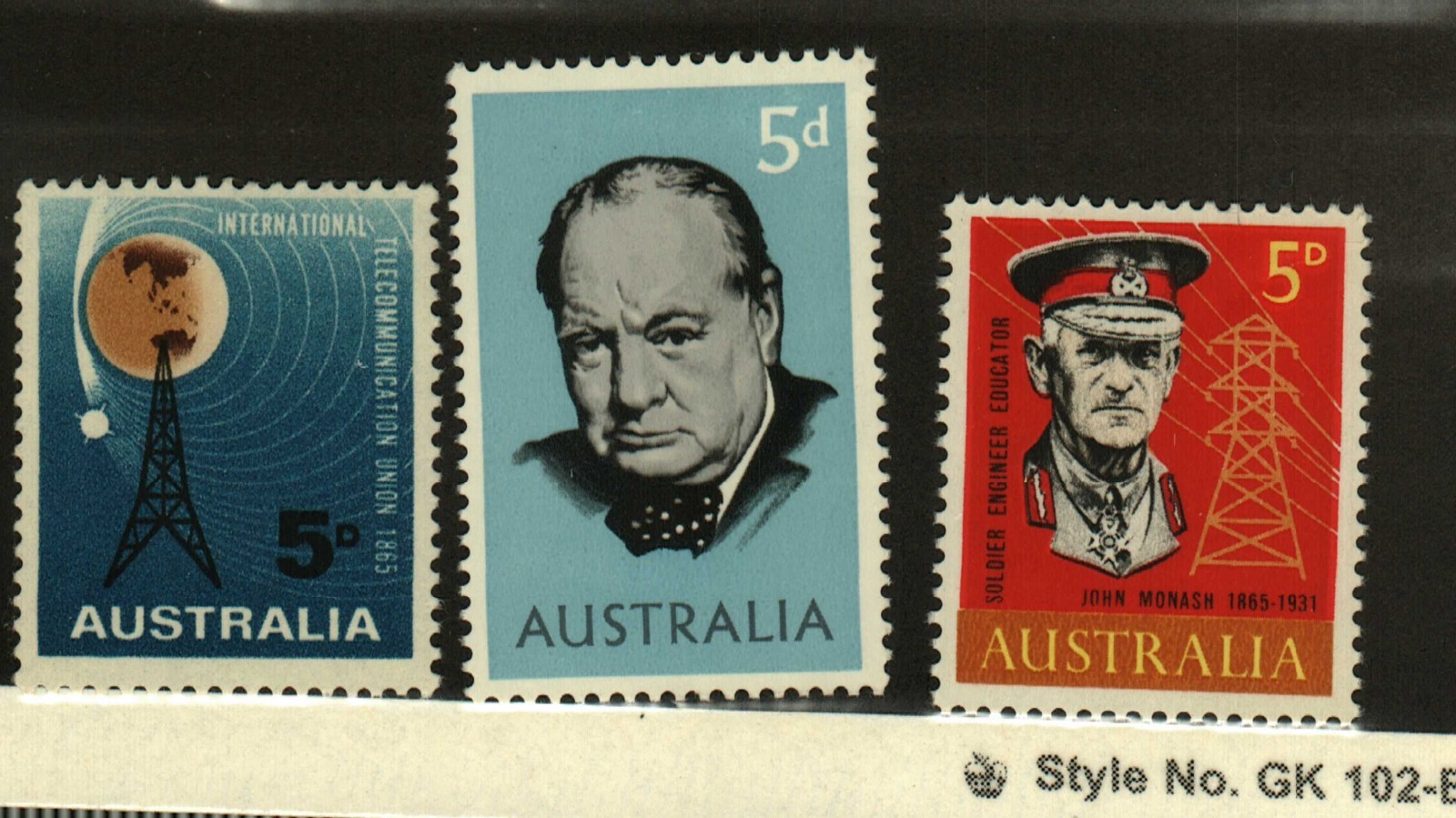 Australia #388-90 MNH Churchill