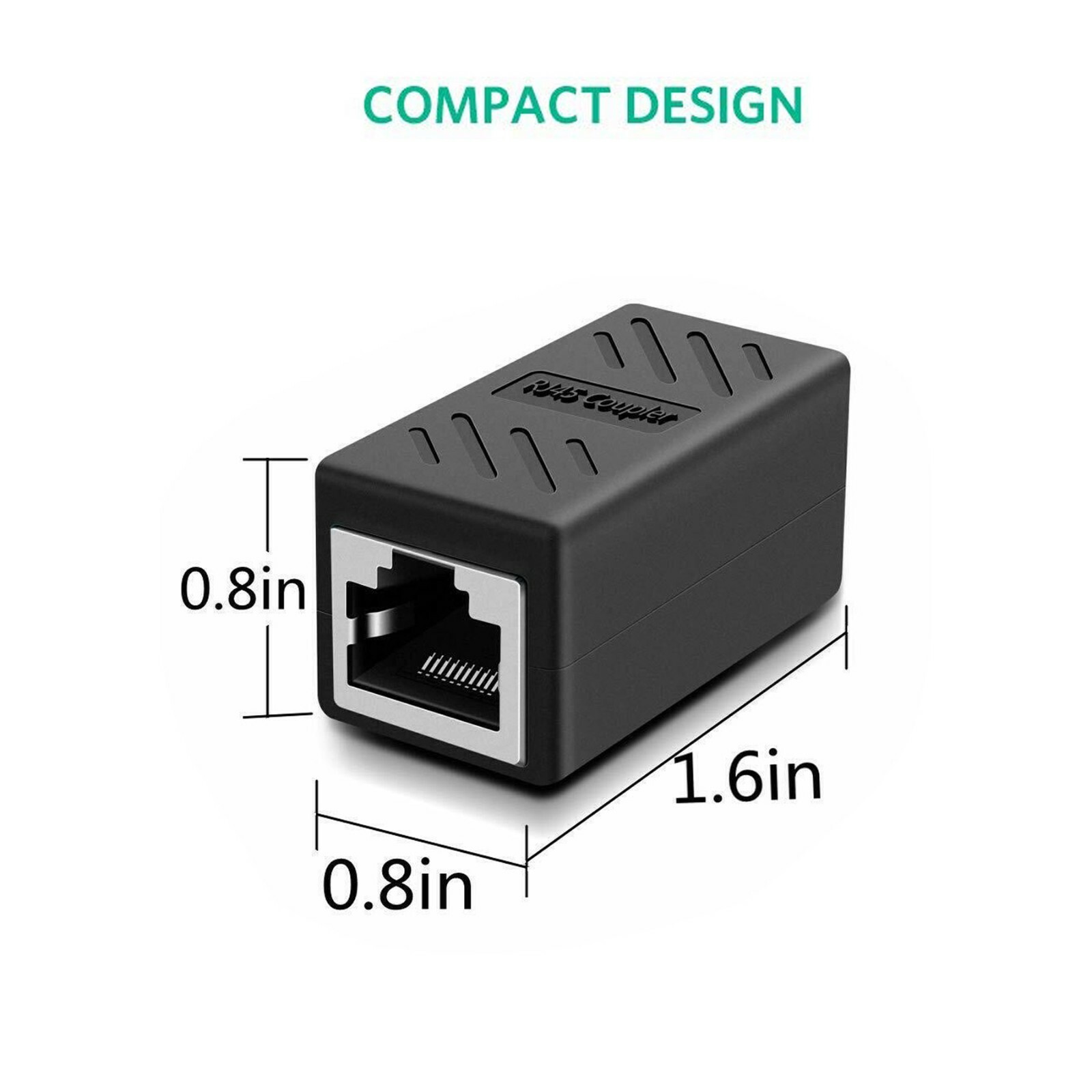 RJ45 Inline Coupler Cat7/Cat6/Cat5e Ethernet Network Cable Extender Connector