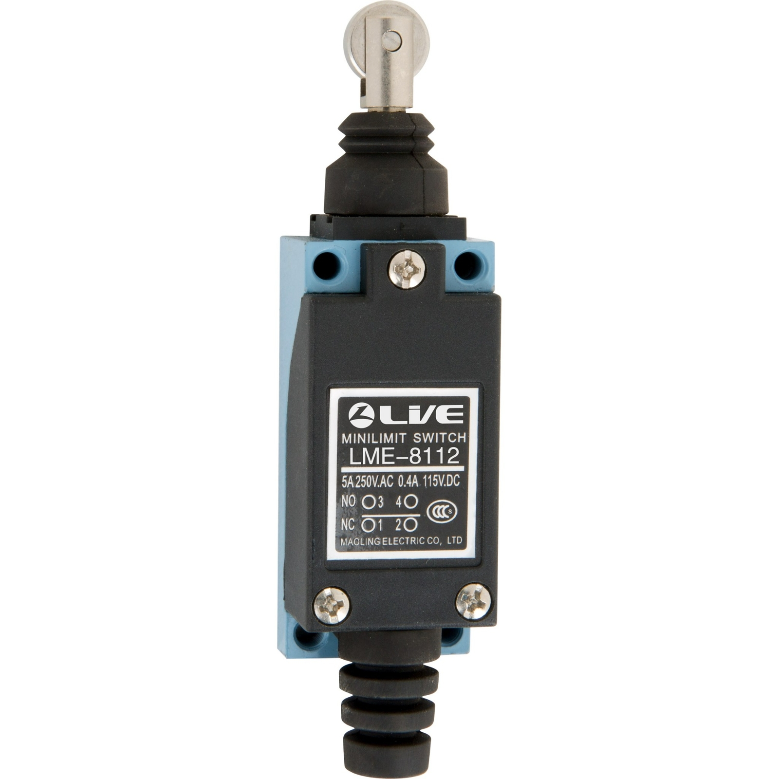 Live Roller Plunger Limit Switch 1NO + 1NC 5A 250V AC 0.4A 115VDC - LME-8112