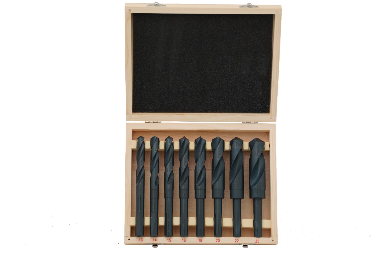 8pc Metric Silver & Deming Drill Bit Set 1/2" Shank HSS Large Hole Metal Wood