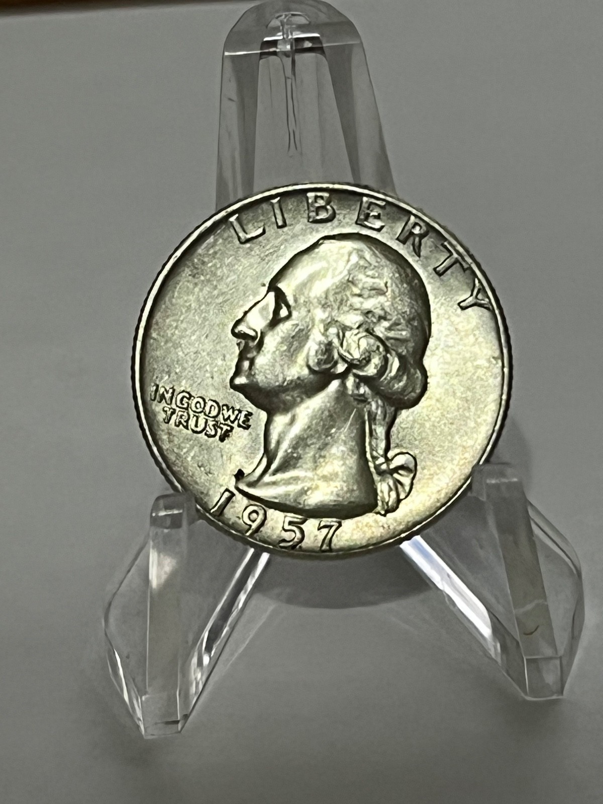 1957 D Washington Silver Quarter  25c  NICE Circulated # TB25