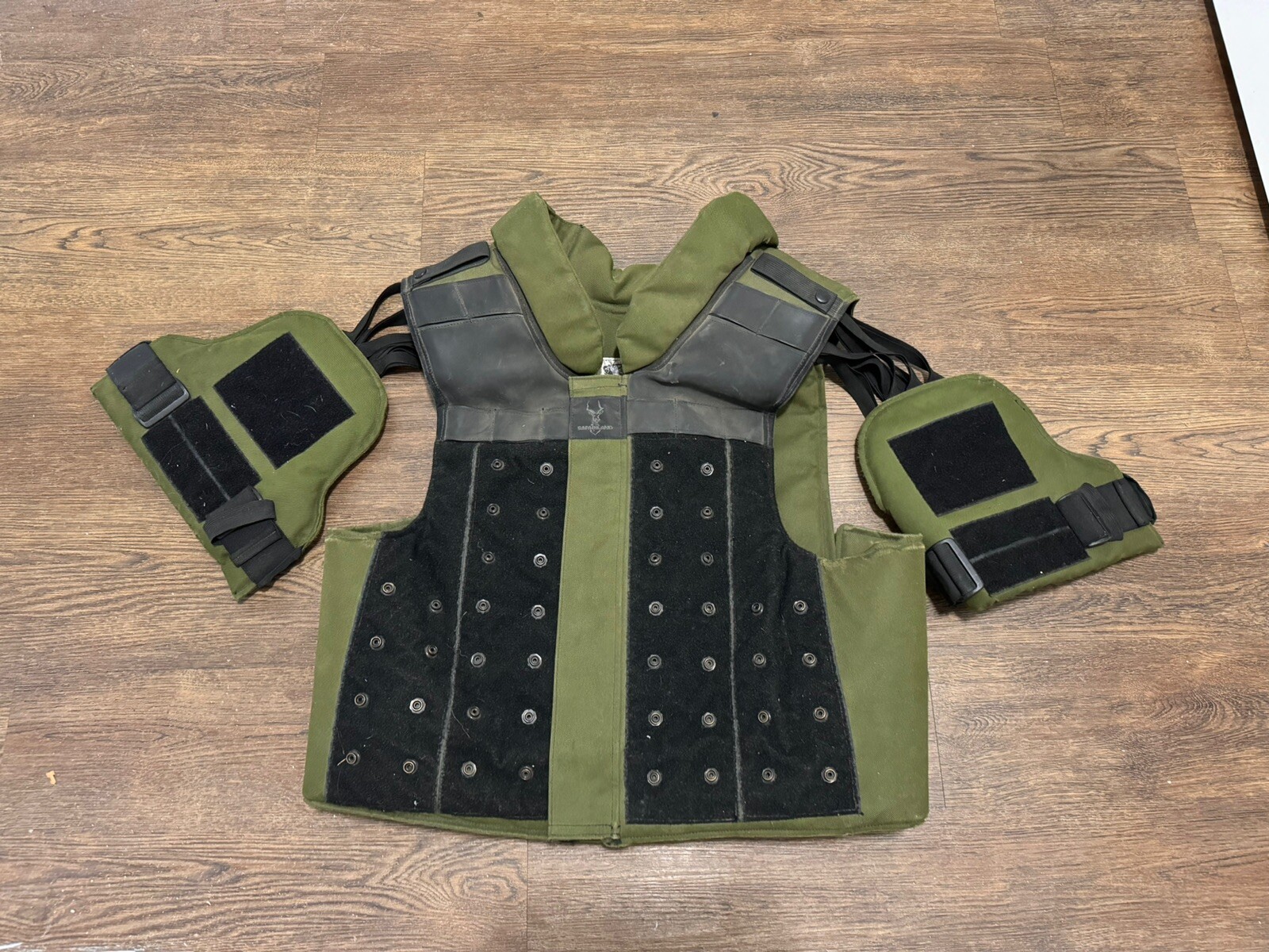 OLDGEN SOF FBI HRT Large Green Plate Carrier Vest, Snap-Grid Military Surplus