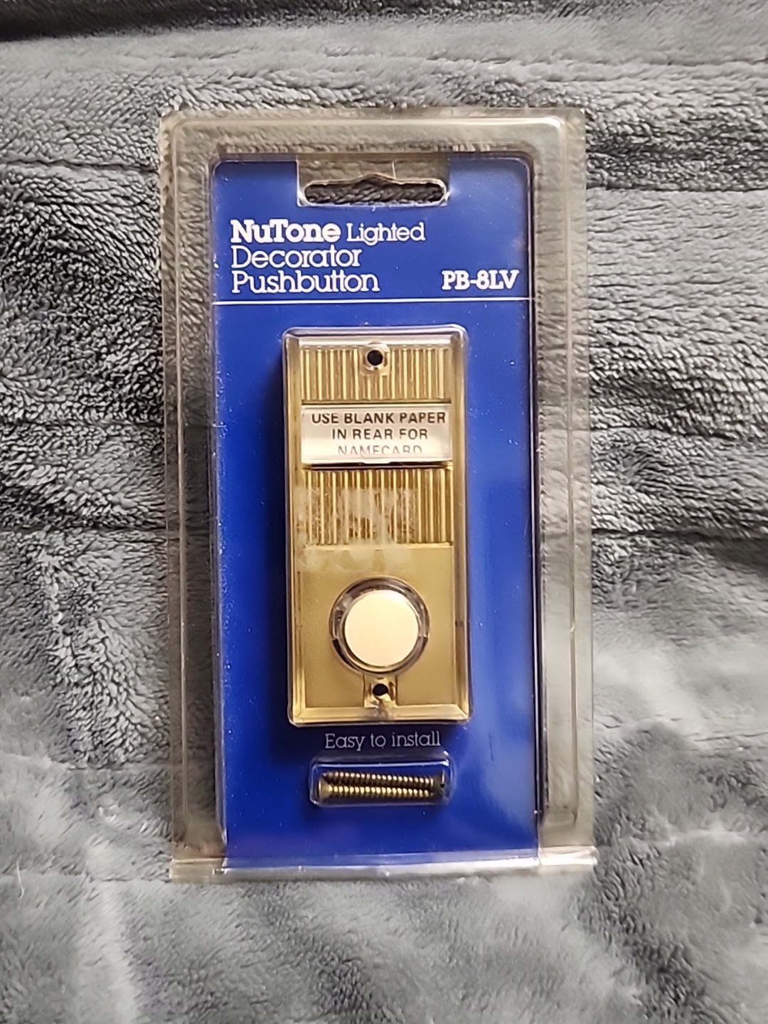 Vintage NuTone PB-8LV Push Lite Electrically Lighted Pushbutton NOS