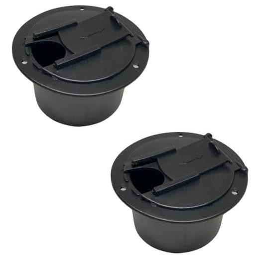 | RV Electrical Cable Hatch | Electrical Cable Hatch | RV 2 Packs Black