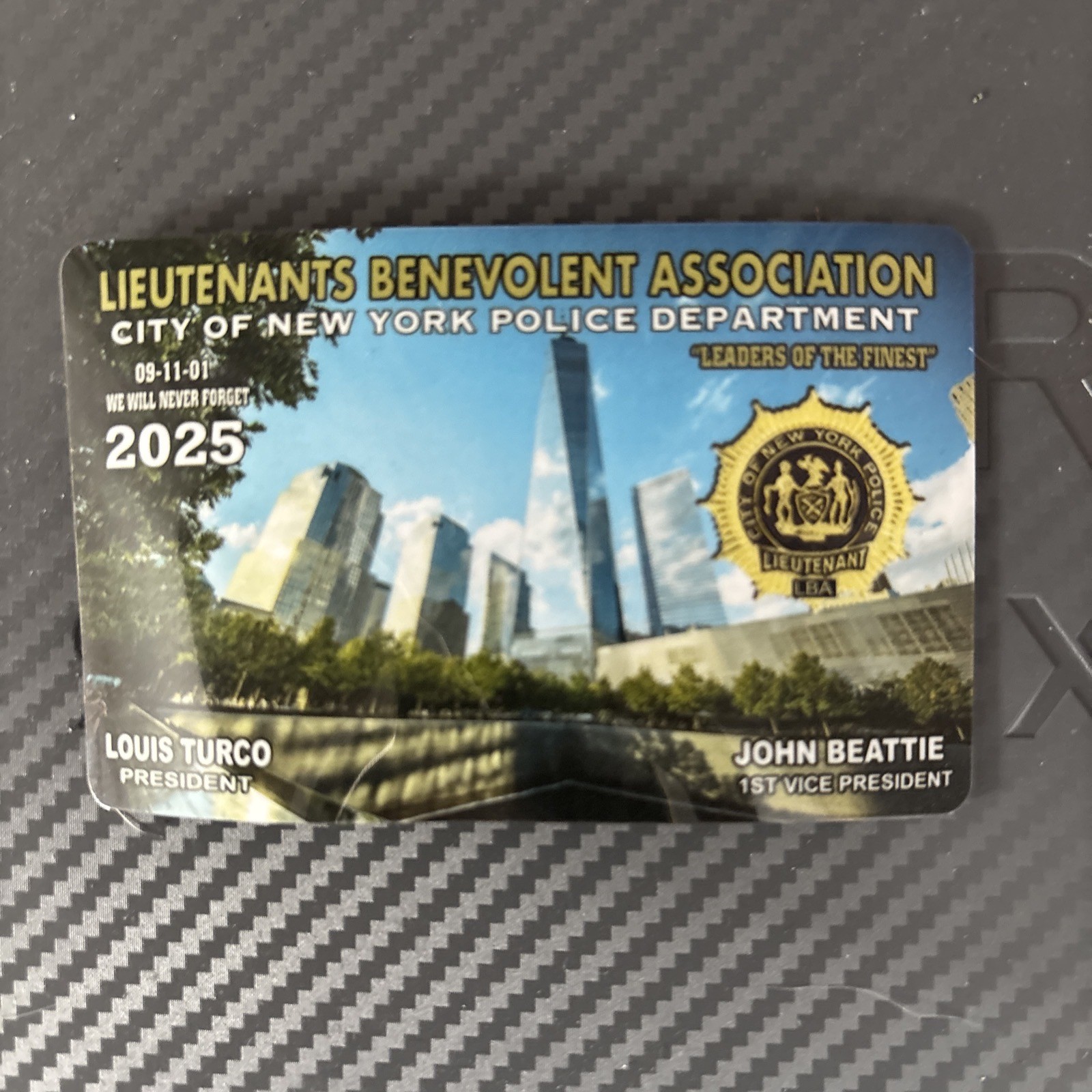 NYPD Lieutenant POLICE COURTESY CARD 2025 Collectable Expired