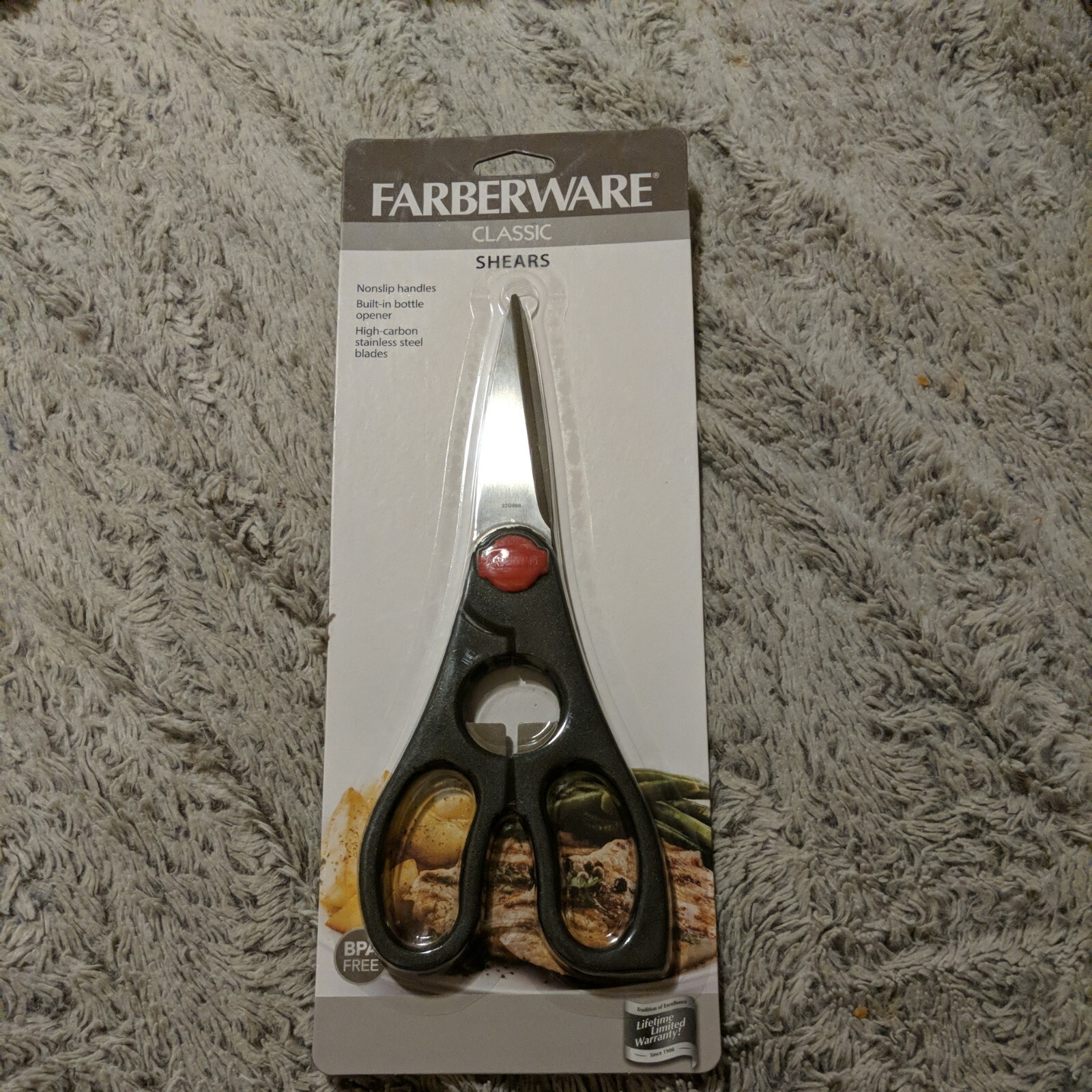 FARBERWARE Classic Shears with Built-In Bottle Opener Scissors - NIP