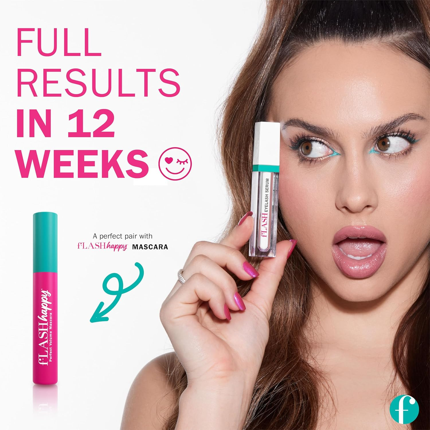 Flash Eyelash Serum Mini for Long, Curled Natural Lashes - Enhances & Strengthen