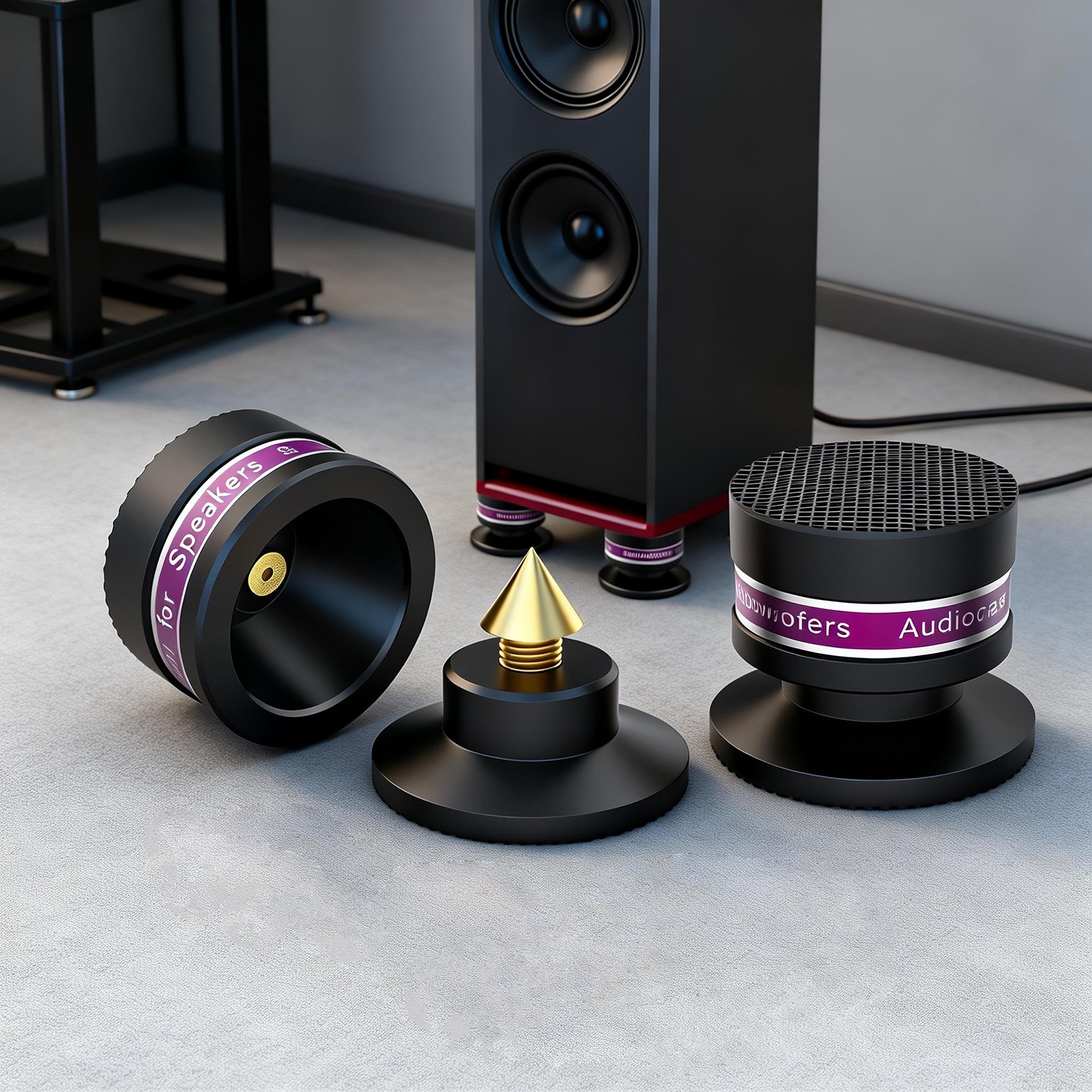 4pcs HiFi Speaker Subwoofer Floor Protector Turntable AMP Isolation Feet Spike