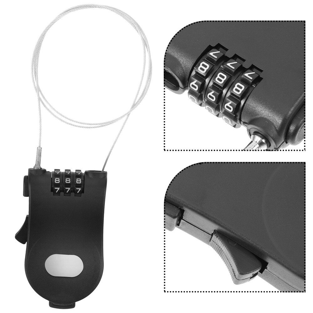 Compact Plastic Snowboard Lock with Anti-Lock Feature for Ski Board Safety