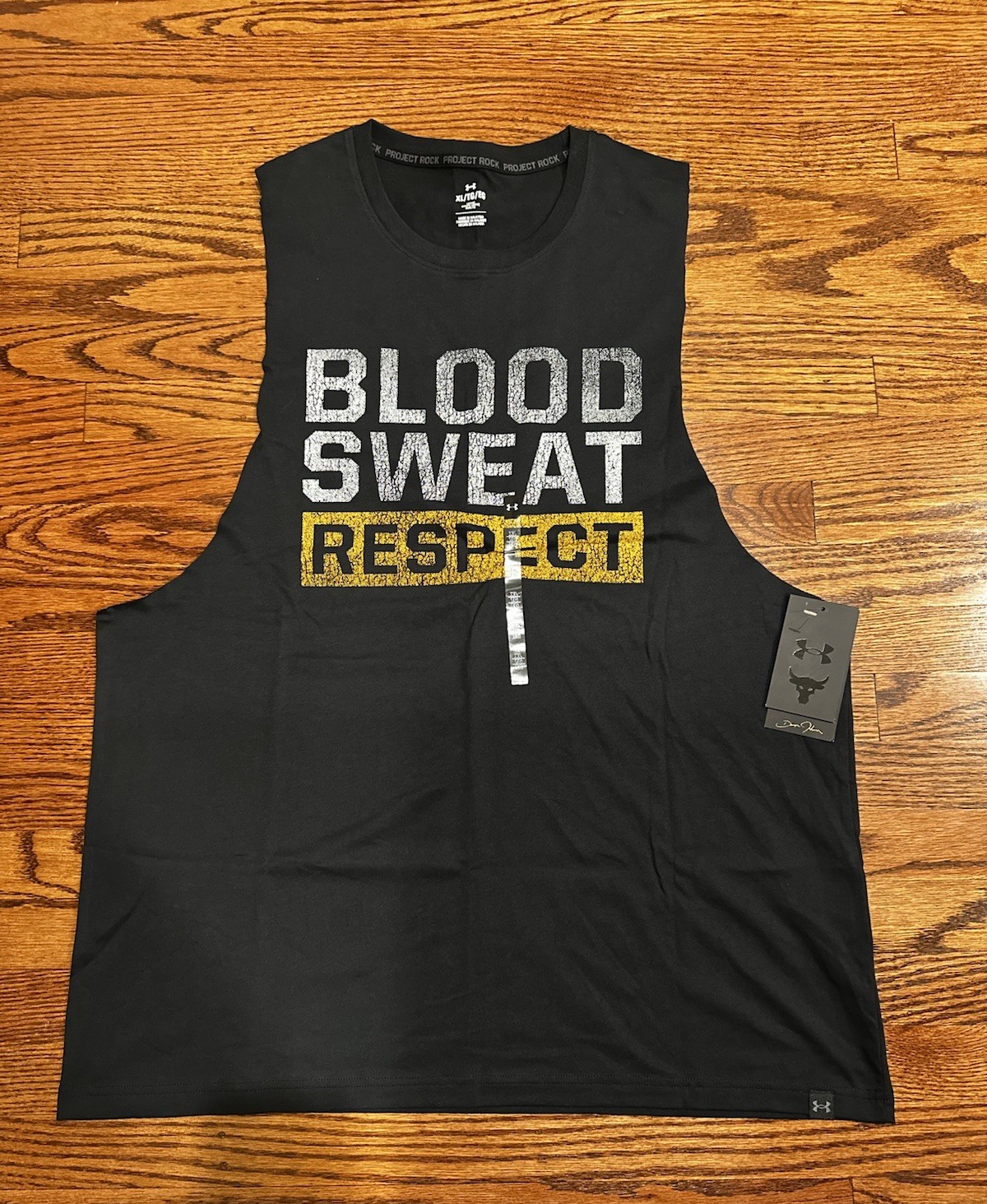Under Armour Project Rock BSR Sleeveless Tank Mens XL Black Gym Training NWT