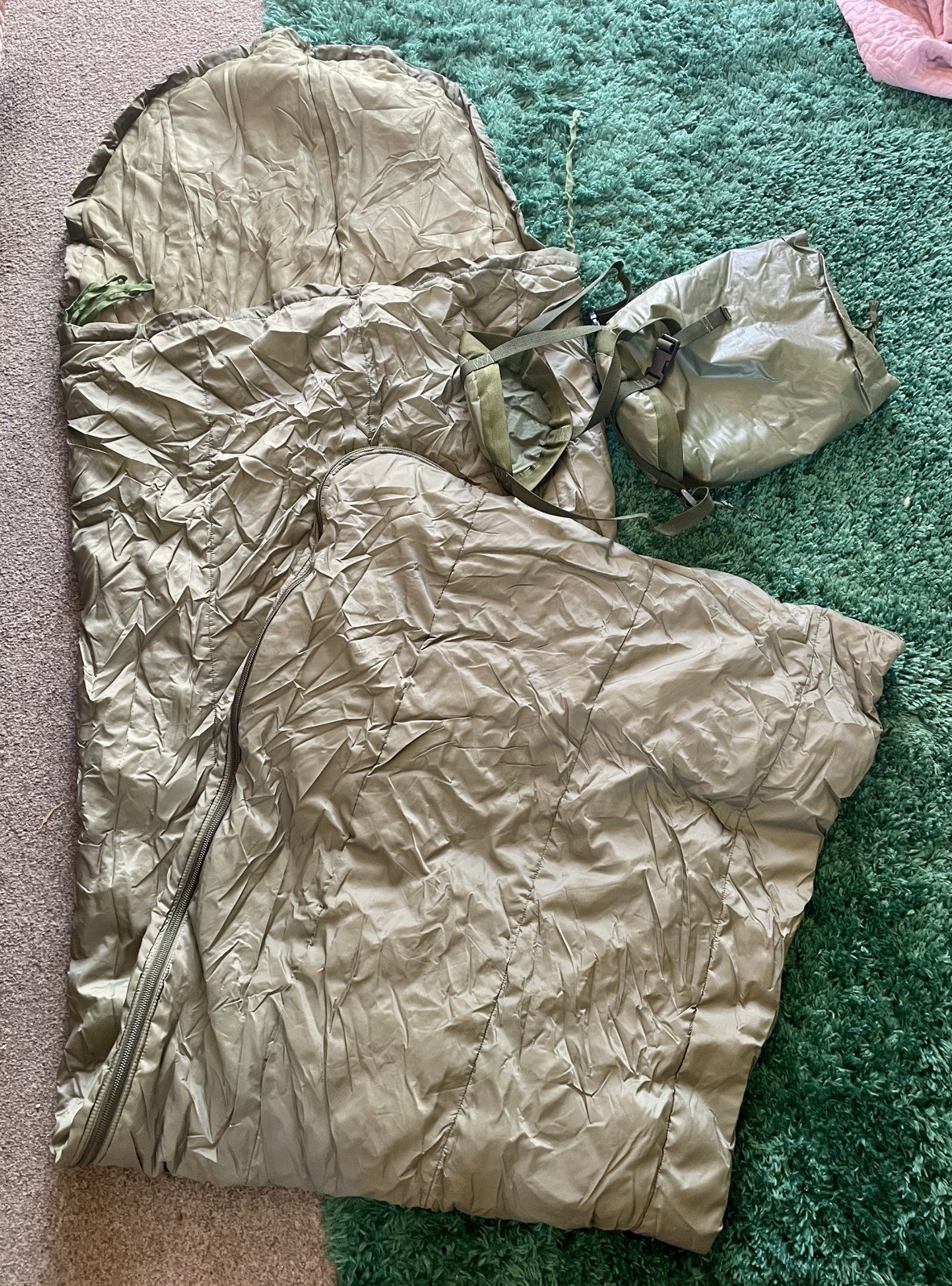 British Army Issue Jungle Warm Weather Sleeping Bag & Compression Sack