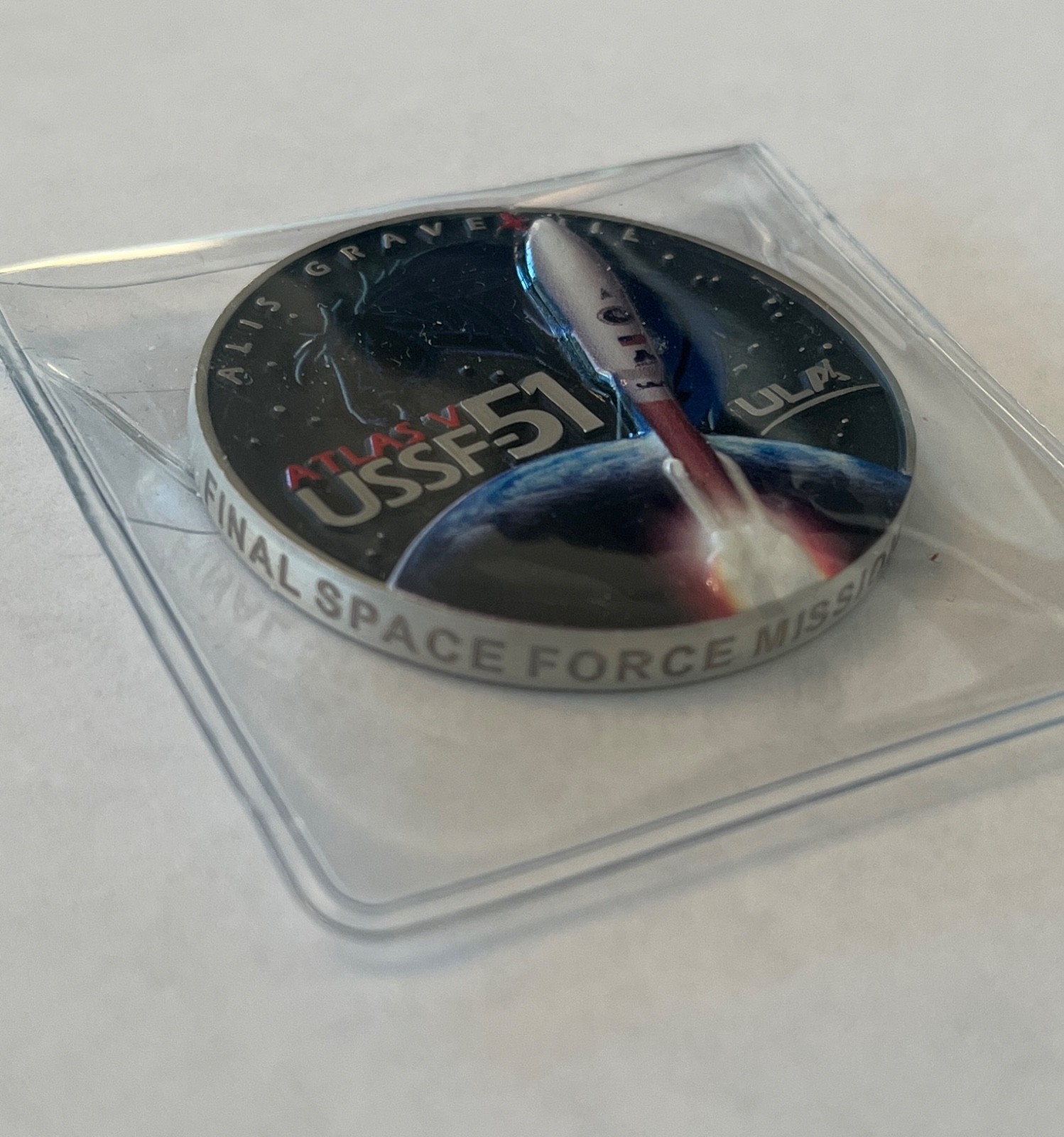 ULA Atlas V USSF-51 National Security Space Mission Coin 7/30/2024 edge etching