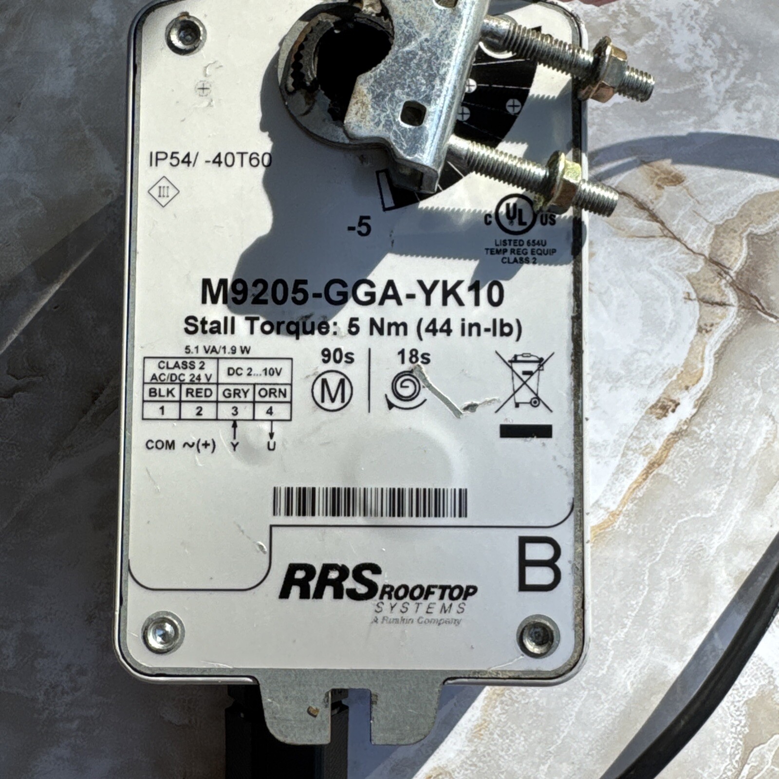 Johnson Controls Damper Actuator M9205-GGA-YK10