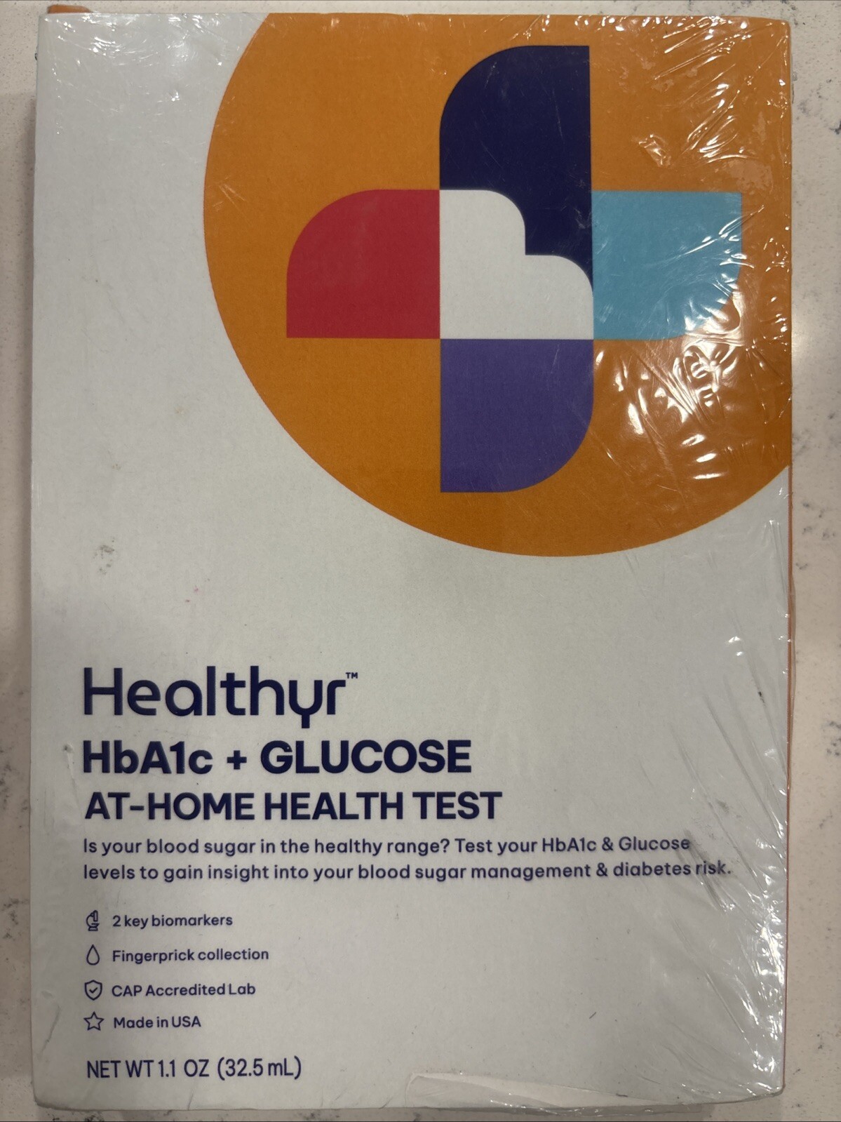 Healthyr HbA1c+GLUCOSE At Home Health Test (NEW/SEALED EXP: 2025/07/31 FAST SHIP