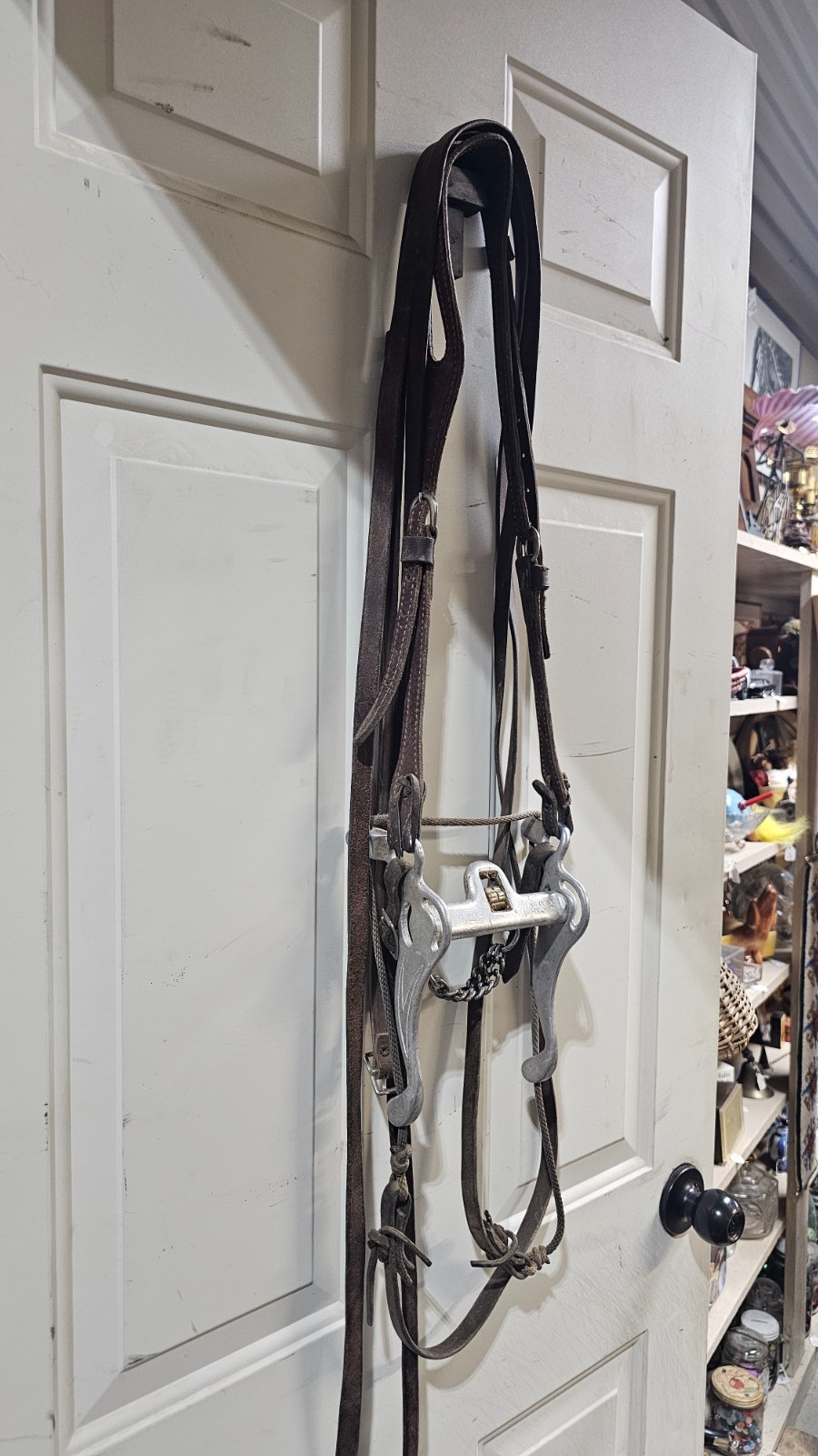 Mikmar Training Bit with Headstall. Used one ear good working condition