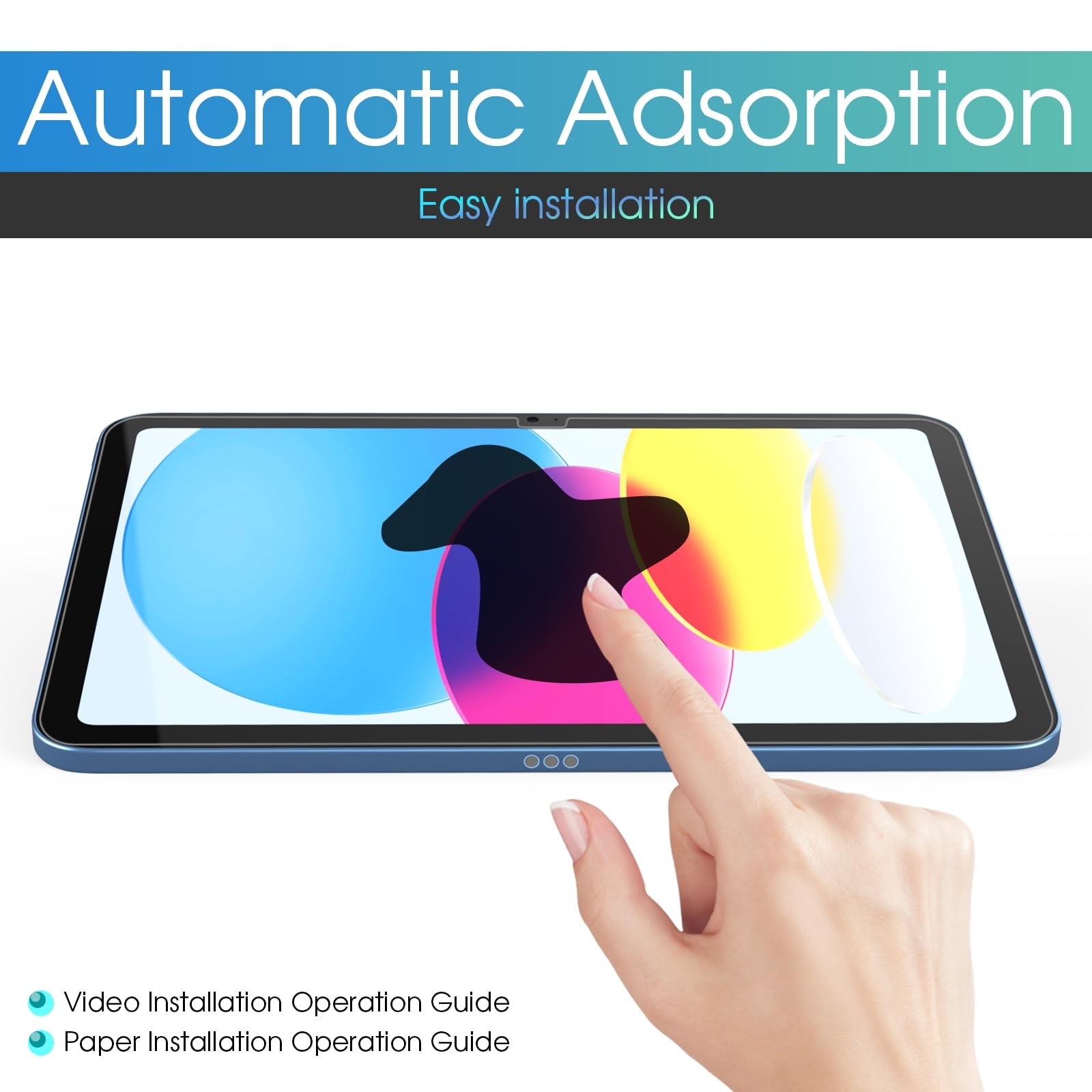 2-Pack Tempered Glass Protector Compatible with iPad 11 (A16) 11" & 10 Gen 10.9"