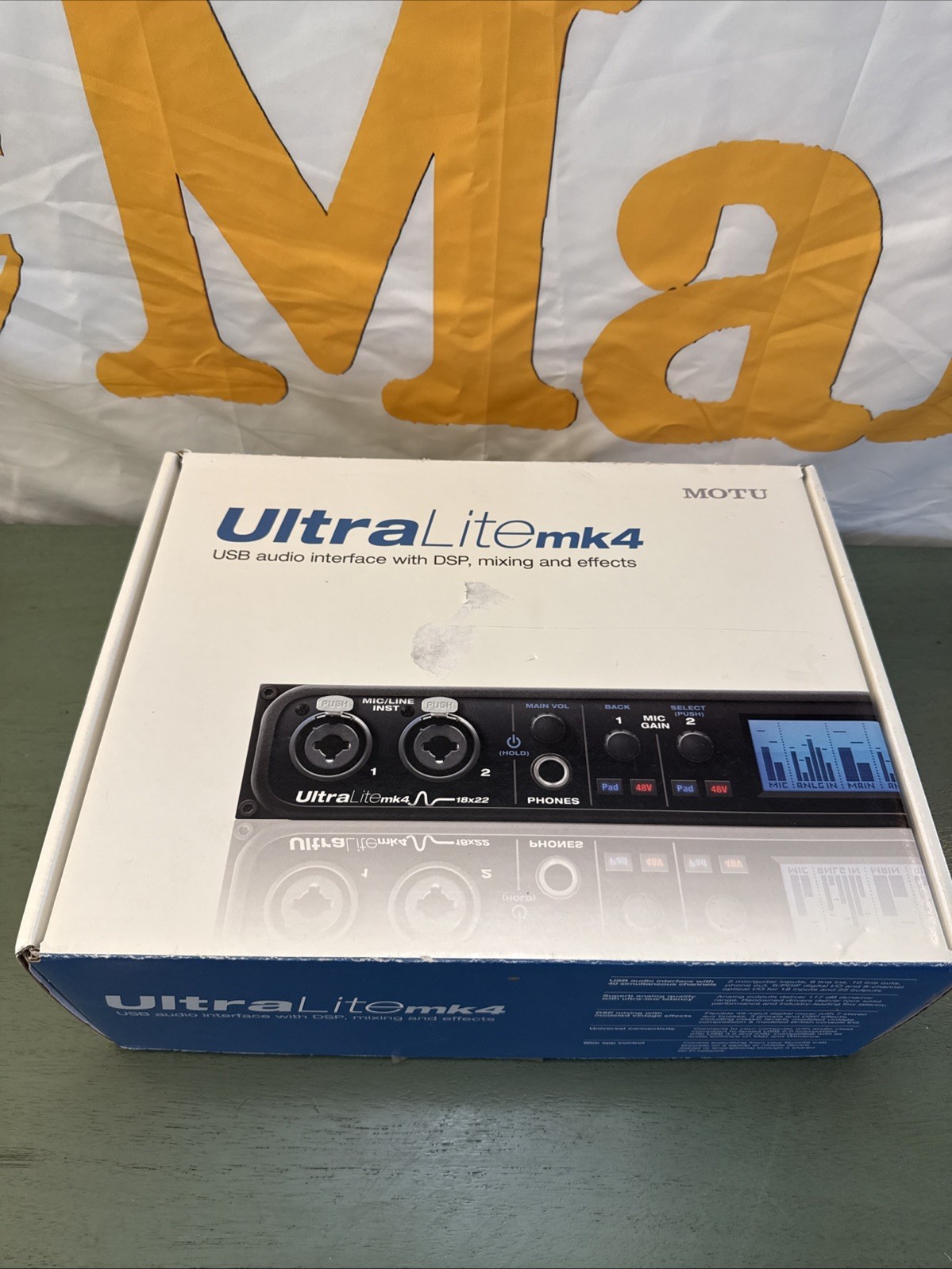 MOTU UltraLite mk4 18x22 USB audio interface DAP, mixing & Effects NEW OPEN BOX