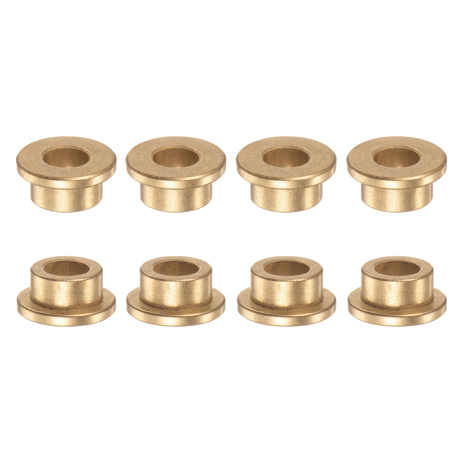 8Set Flange Bearing Sleeve 10mm x 16mm x 10mm Bronze Self Lubricating Bushings