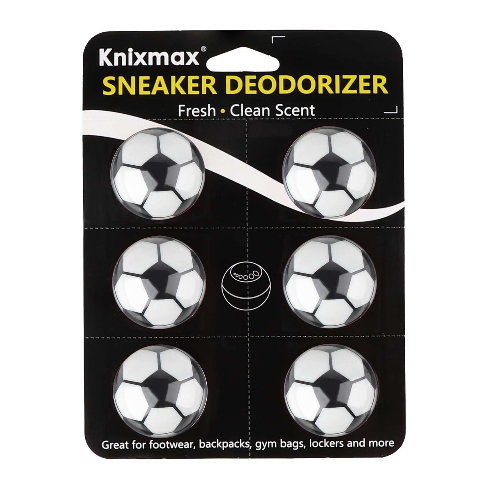 Knixmax Shoe Deodorizer Balls 1 Ounce (Pack of 6), Soccer: Fresh Linen