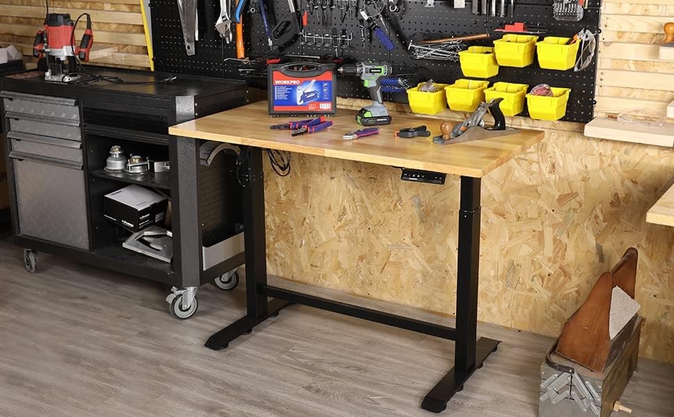 WORKPRO Dual Motor 48" Electric Height Adjustable Workbench 500LBS Load Capacity