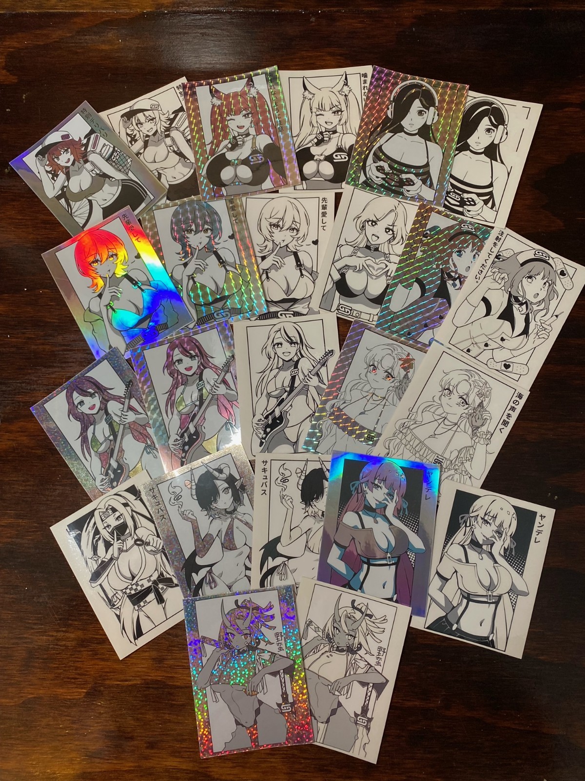 Gamersupps Waifu Creator Cups Season 1-6 Stickers: Prismatic, Glitter, Full Holo