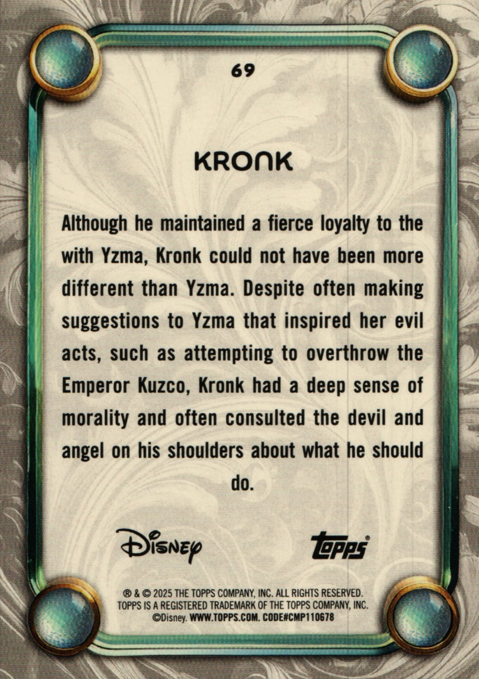 2025 Topps DISNEY Card #69 Kronk