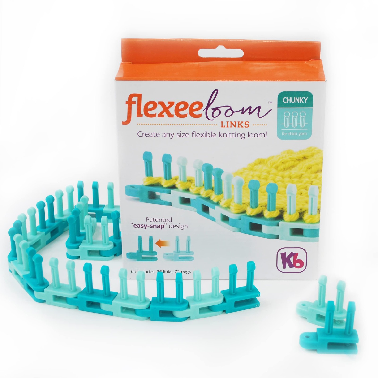 Flexee Loom Links Chunky Large Gauge Bulky Yarn 36 Links 72 Pegs