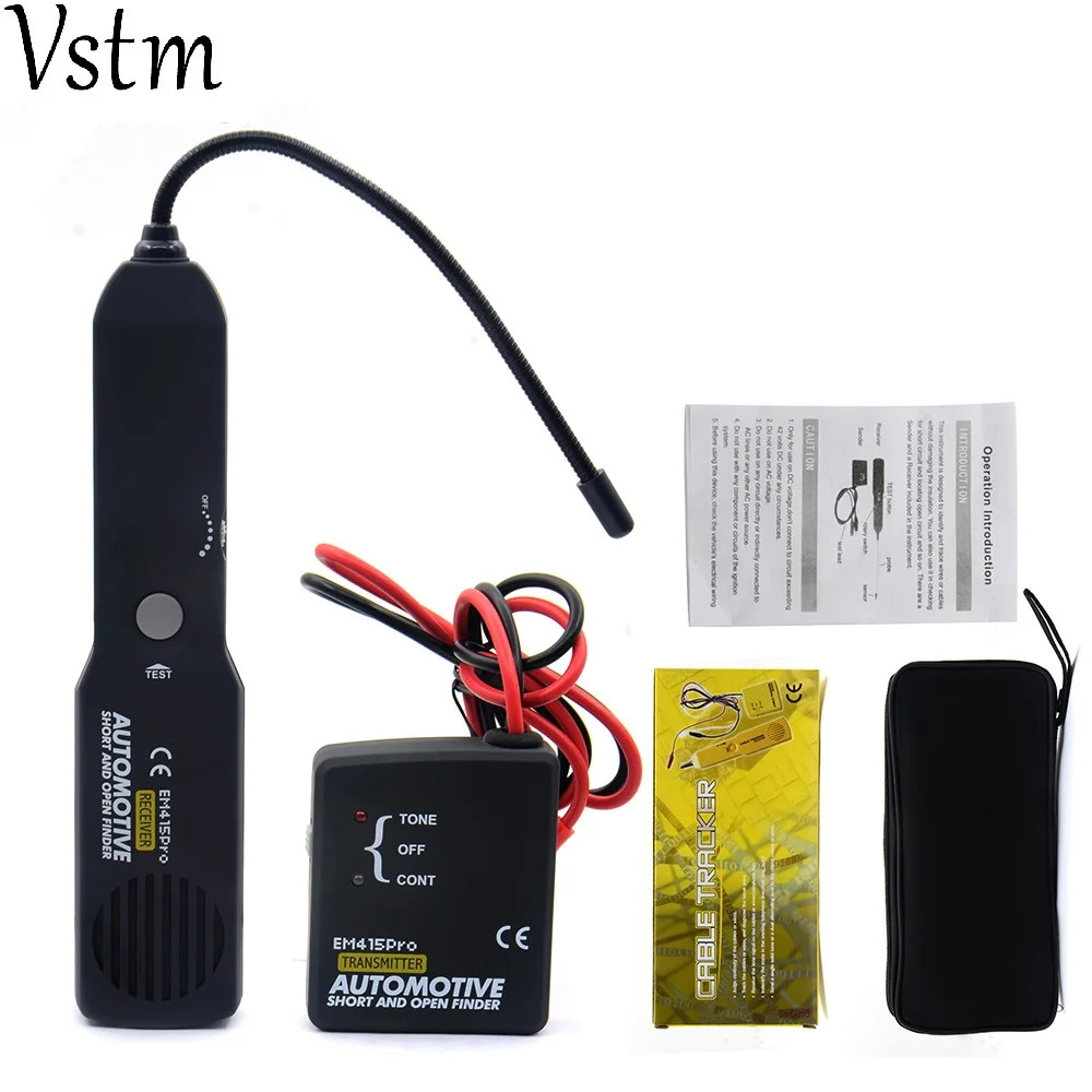 Automotive Short Cable Tracker & Open Wire Finder Universal EM415 PRO 6-42V DC