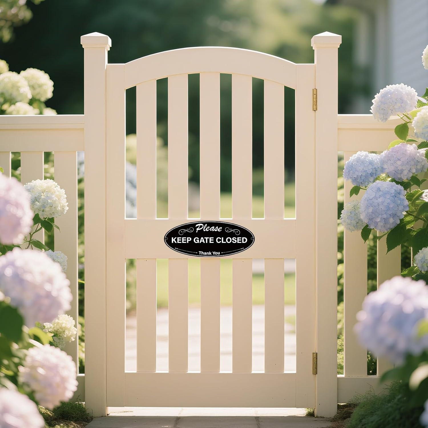 2 Pack Please Keep Gate Closed Sign 10 x 4 Inch Reflective Aluminum Yard Sign Ru