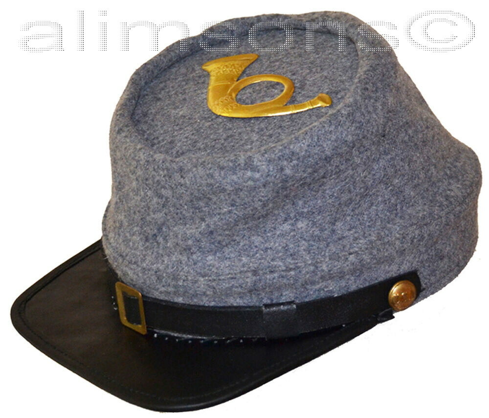 American Civil War ACW Confederate Kepi Hat With Infantry Badge - ALL SIZES !!!
