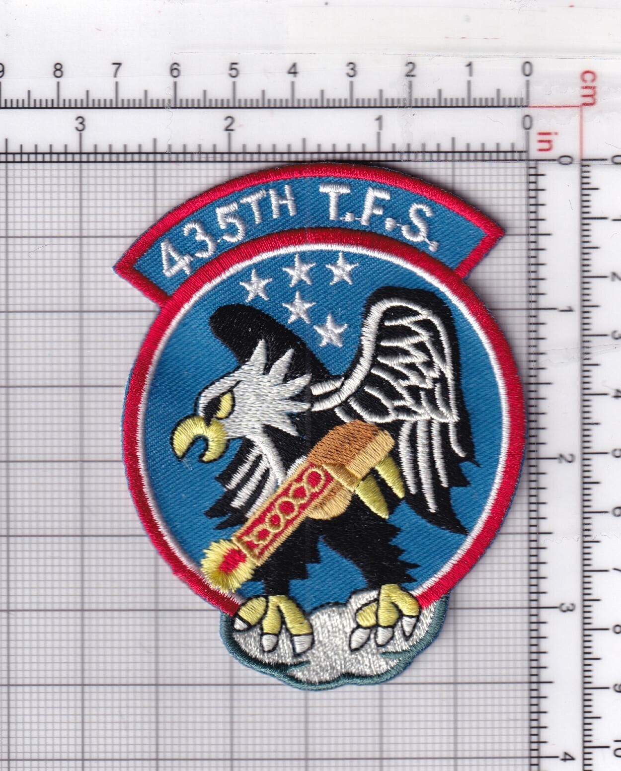 435th Tactical Fighter Squadron Patch – With Hook and Loop, 3.5"