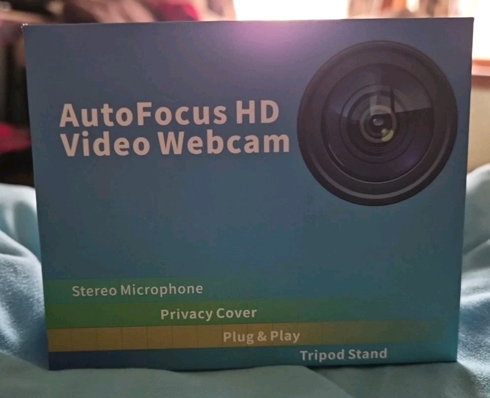 Full HD 1080P Webcam with Built-in Mic Wide Angle & Auto Focus Privacy Cover