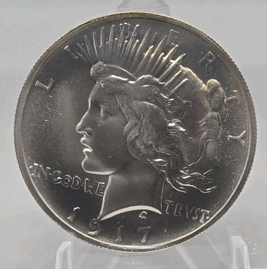 1917 Peace Dollar Daniel Carr Broken Sword Token High Grade