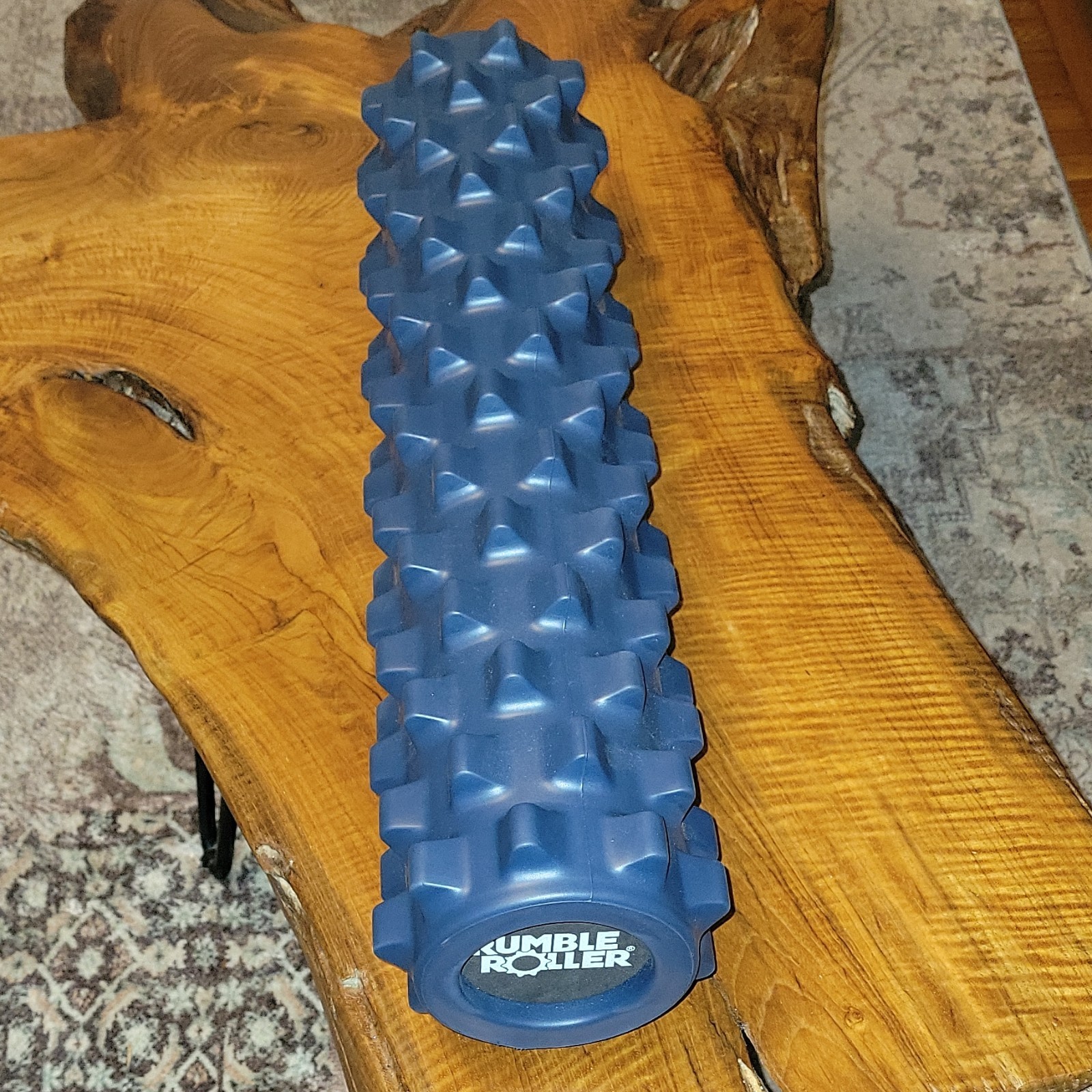 RumbleRoller 22" Midsize Original Textured Foam Roller Blue Deep Tissue Gym