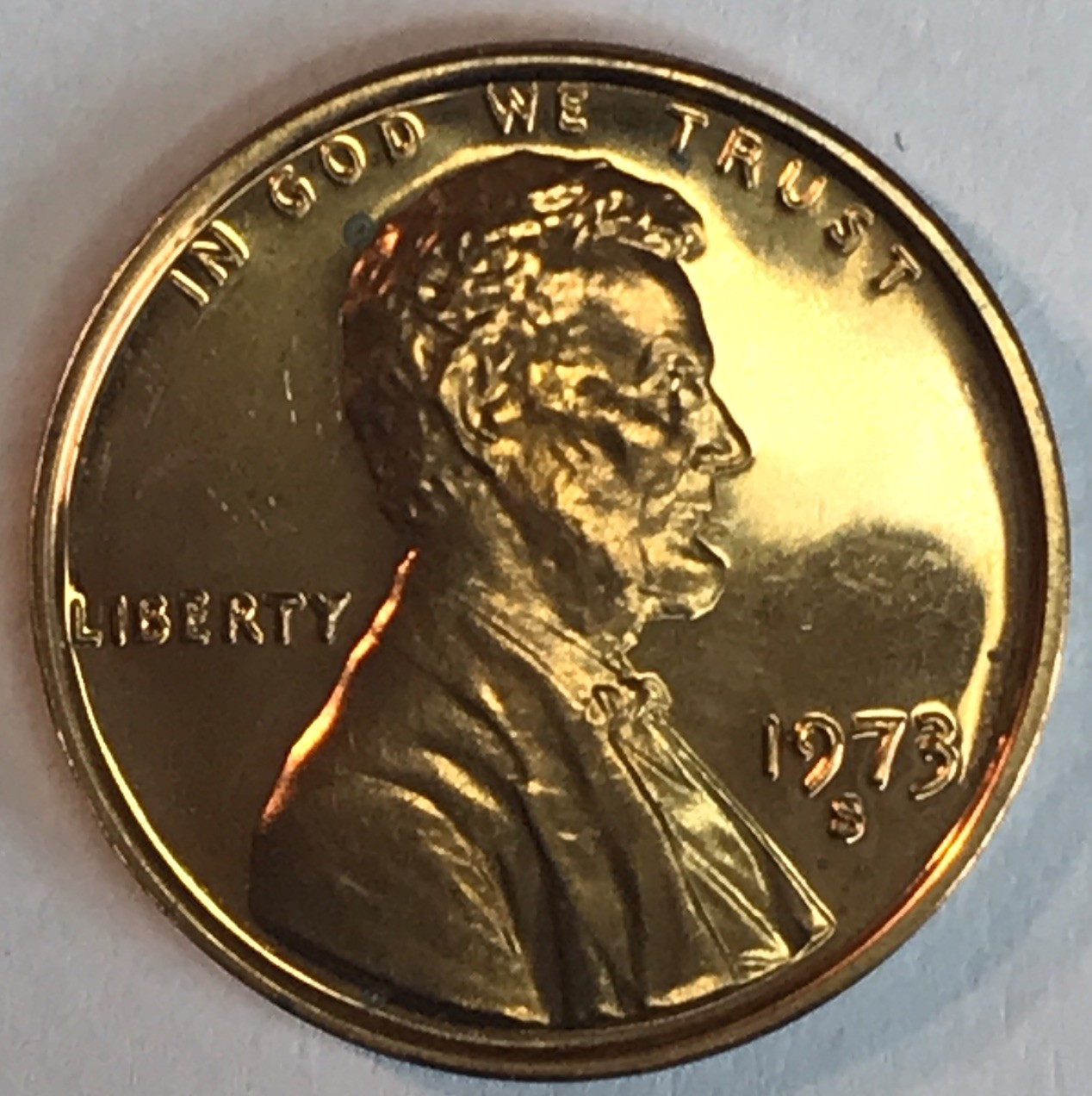 1973-S PROOF LINCOLN MEMORIAL CENT (IMPAIRED).