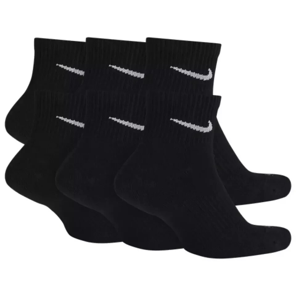 Nike Everyday Plus Cushion Drifit UNISEX Ankle Socks, MEDIUM - Black - 6Pair